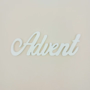 Advent fafelirat, fehér  - 15 cm