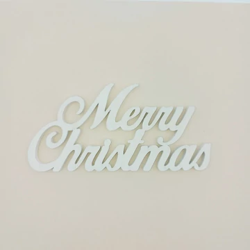 Merry Christmas fafelirat,fehér 15 cm