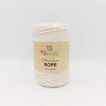 ReTwisst Macrame Rope fonal 4mm - cukorfehér