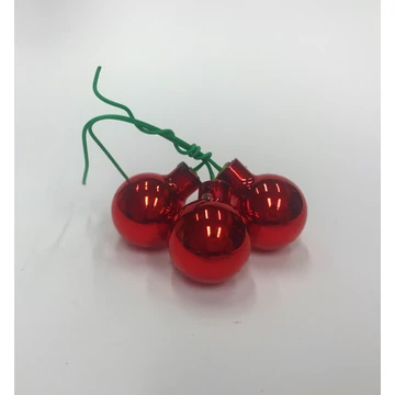 Fényes piros üveggömb csokor