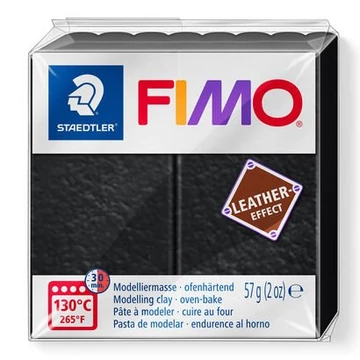 Fimo Bőr hatású gyurma- fekete