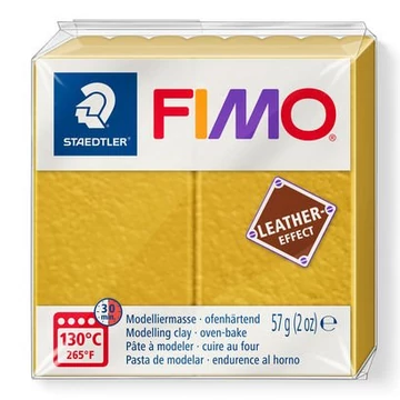 Fimo Bőr hatású gyurma- okker