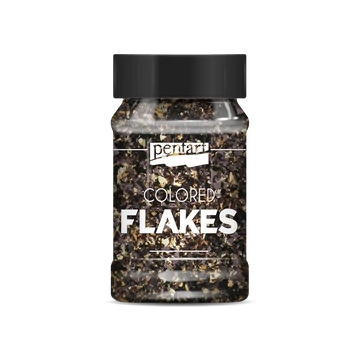 Színes fólia pehely - fekete-arany