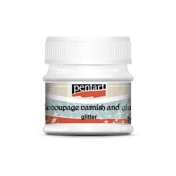 Pentart csillámos decoupage ragasztó - 50ml