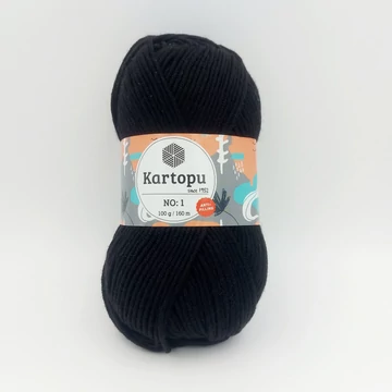 Kartopu No1 Anti-Pilling akril fonal - fekete - K940