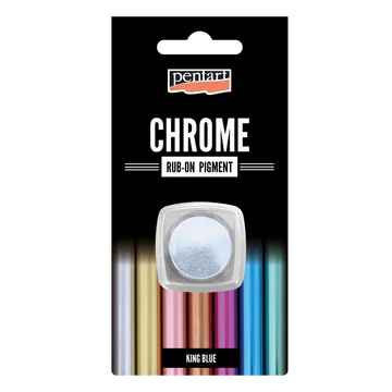 Rub-on pigment chrome effect - királykék