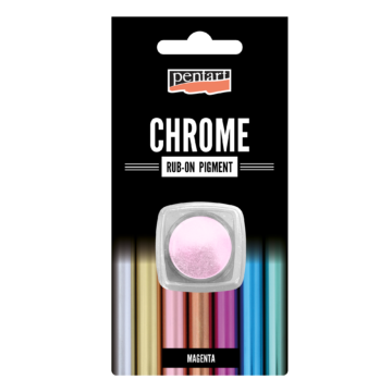 Rub-on pigment chrome effect- magenta