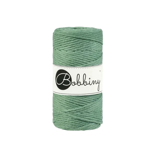 Bobbiny 3 mm Macrame Cord - Eucalyptus Green