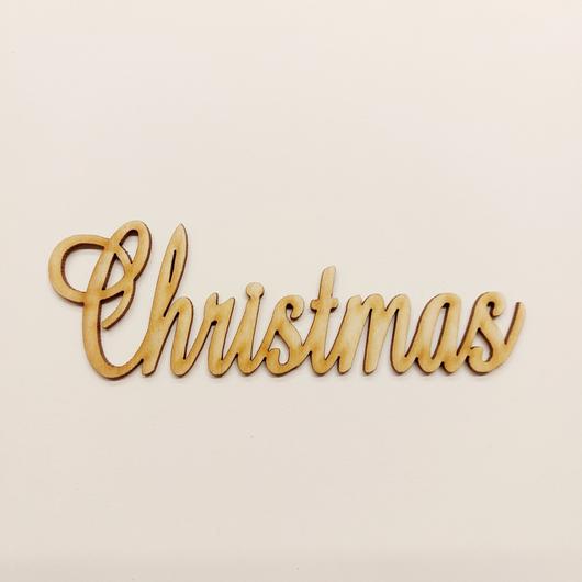Díszes Christmas fafelirat több méretben