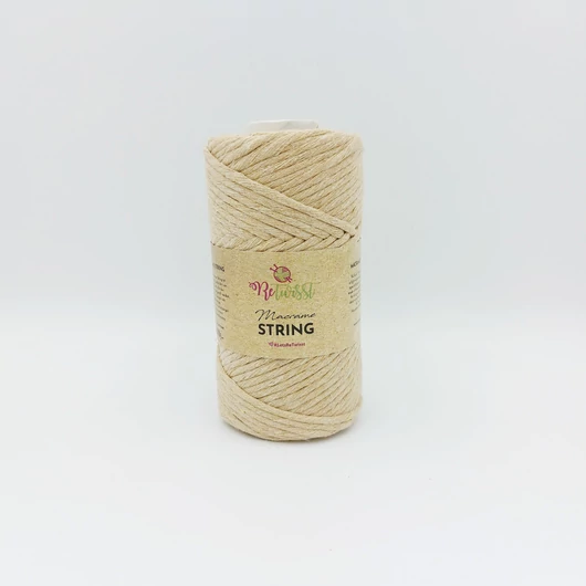 ReTwisst Macrame String fonal 3 mm - bézs  - 08