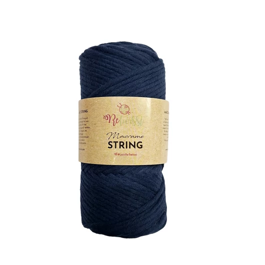 ReTwisst Macrame String fonal 3 mm - sötétkék 12