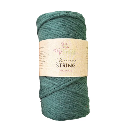 ReTwisst Macrame String fonal 3 mm - Fenyő zöld 37