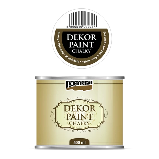 Dekor krétafesték fekete-500ml