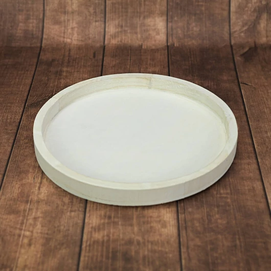 Kerek fatálca,fehér  26 cm