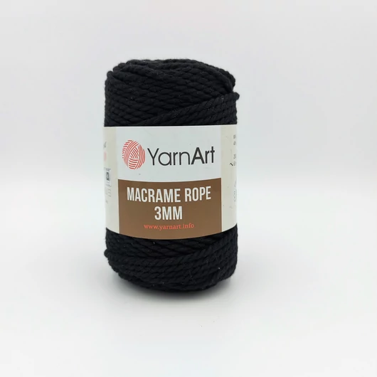 YarnArt Macrame Rope 750 fekete