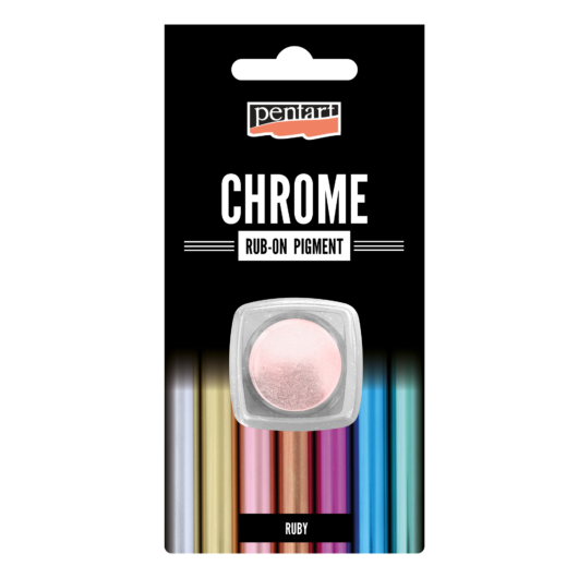 Rub-on pigment chrome effect - rubin