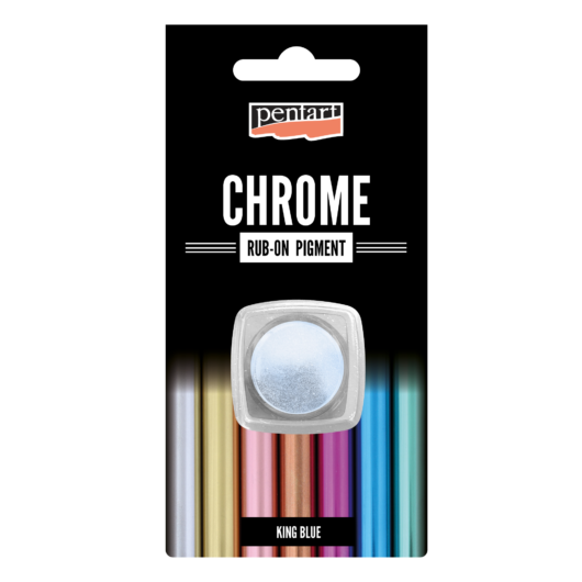 Rub-on pigment chrome effect - királykék