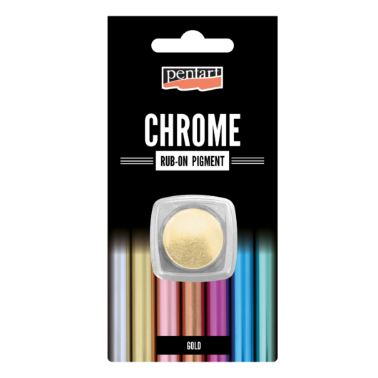 Rub-on pigment chrome effect - arany
